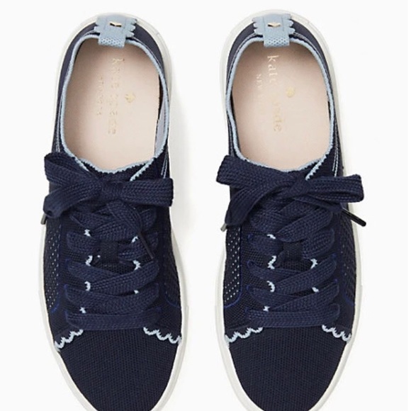 Kate Spade sneakers, size 7.5. Blue and white. - Picture 7 of 8
